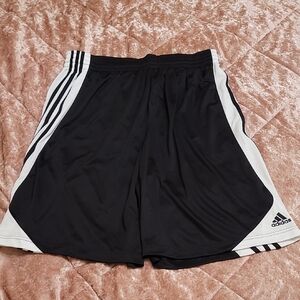 Adidas Men's XL Long Lenth Athletic Shorts in Black and White